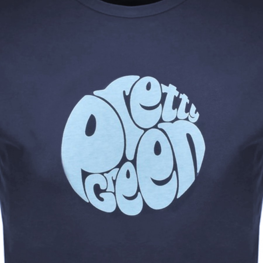 Alternative Image for ProductPretty Green Gillespie Logo T Shirt Navy3